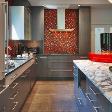 Contemporary Colorful Kitchen