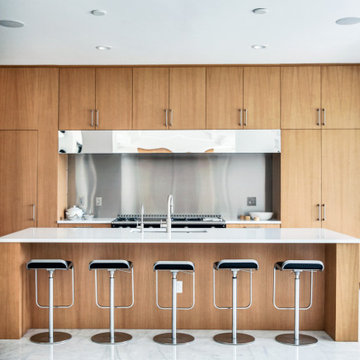 Contemporary Custom Rift Oak Cabinets