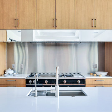 Contemporary Custom Rift Oak Cabinets