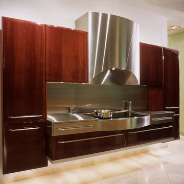 Contemporary Design with High Gloss wood grain