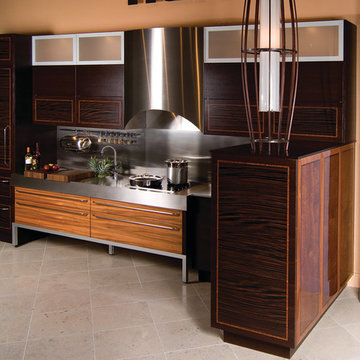 Contemporary Design with High Gloss wood grain