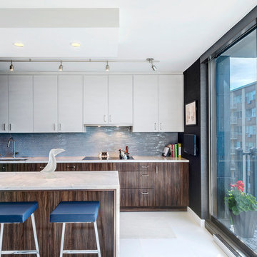 Contemporary Design with High Gloss wood grain
