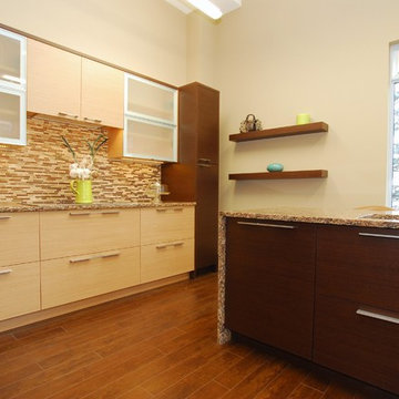 Contemporary Engineered Wood Kitchen