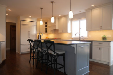 Example of a trendy kitchen design in New York