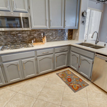 Contemporary Kitchen & Bathroom Remodel with Refinished cabinets on High Mesa