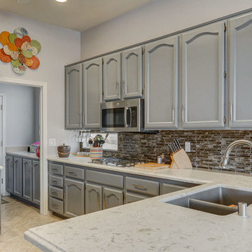 Contemporary Kitchen & Bathroom Remodel with Refinished cabinets on High Mesa