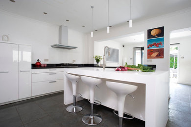 Design ideas for a contemporary kitchen in Cardiff.