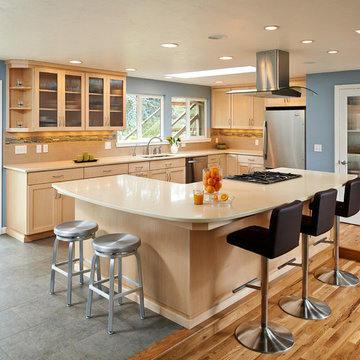 Contemporary Kitchen and Fireplace Remodel, Corvallis, Oregon