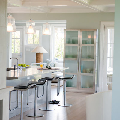 Trendy open concept kitchen photo in Boston