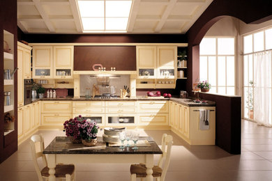 Elegant kitchen photo in New York
