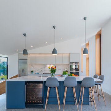 Contemporary Kitchen in Ammonite & Stiffkey Blue – Stepaside.