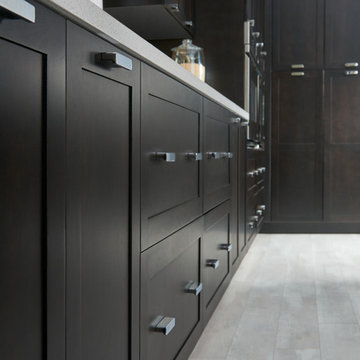 Contemporary Kitchen with Plainview and Slab door styles