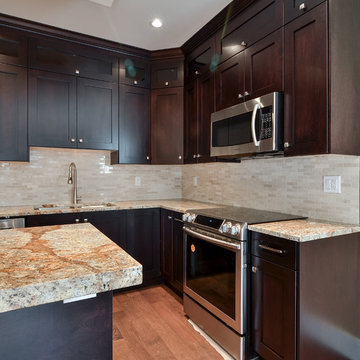Contemporary kitchen with shaker style cabinets Vancouver