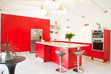 Inspiration for a contemporary kitchen in Kent.