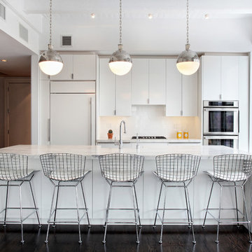 Contemporary Loft Interior Design + Renovation, Open Kitchen, DUMBO Brooklyn