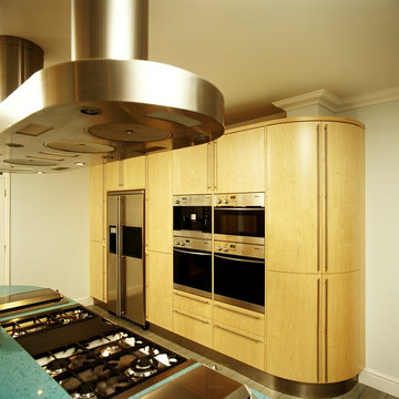 Contemporary Maple Art Deco Kitchen