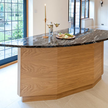 Contemporary oak veneered kitchen
