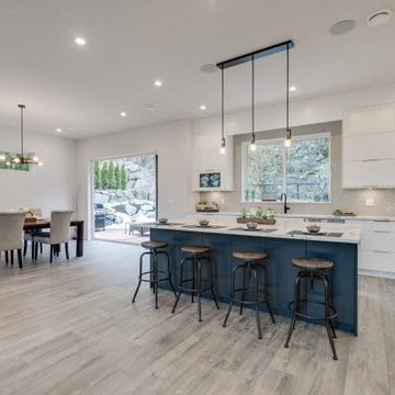 Contemporary Open Concept Kitchen and Dining Room
