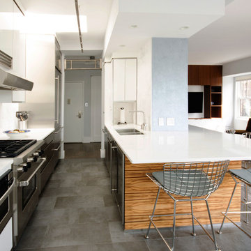 Contemporary Open Kitchen/Dining in Award Winning Penthouse