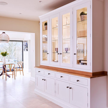 Contemporary painted & oak kitchen