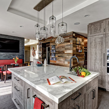 Contemporary Rustic with Pops of Red