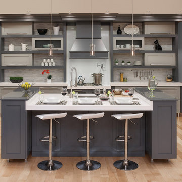 Contemporary Two-Toned Grey Kitchen