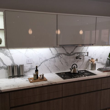 Contemporary Two Toned Marble Kitchen