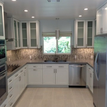 Contemporary U shaped Kitchen Remodel