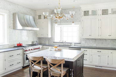 Example of an ornate kitchen design in Chicago