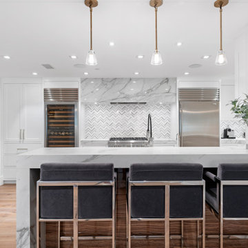 Contemporary White Custom Kitchen Cabinetry