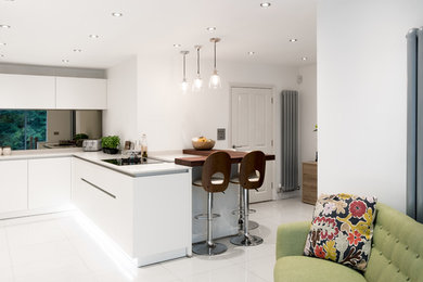 Design ideas for a contemporary kitchen in Gloucestershire.
