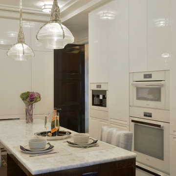 Contemporary White Kitchen with a Traditional Twist