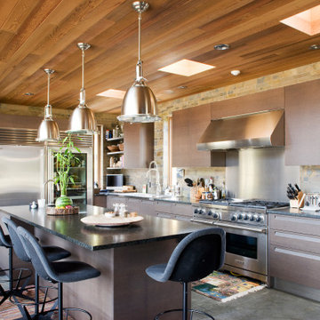 Continental Divide - Colorado Modern Mountain Home Dark Wood Kitchen
