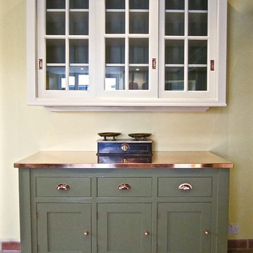 75 Kitchen with Green Cabinets and Copper Countertops Ideas You'll Love ...