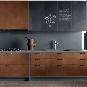 copper kitchen cabinets
