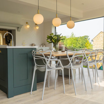 Copse Green and Partridge Grey Shaker Kitchen