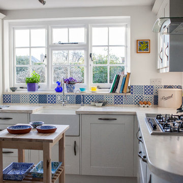 Corian Witch Hazel Worktops in Cottage Kitchen