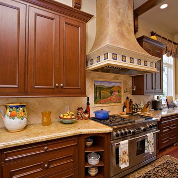 corner cabinetry with shelves in Bay Area custom kitchen design