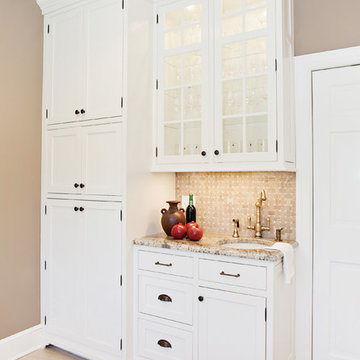 Cottage Kitchen Cabinetry dressed in White