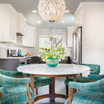 Cottage Kitchen in Teal and Green