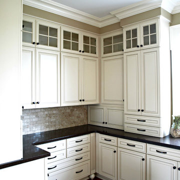 Counter wall cabinets and cubby