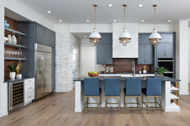 Example of a beach style kitchen design in Miami