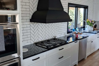Inspiration for a large cottage kitchen remodel in Other