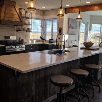 Couple gives new home a rustic country IKEA kitchen