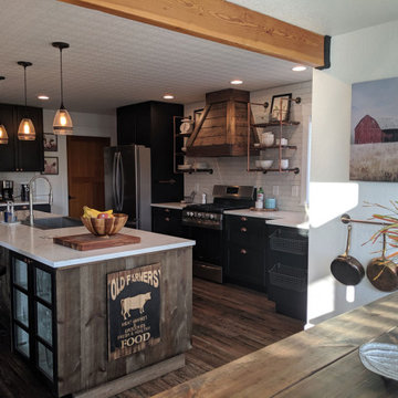 Couple gives new home a rustic country IKEA kitchen