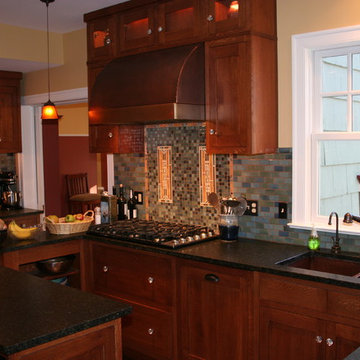 Cozy Kitchen with Dark Wood Cabinets