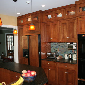 Cozy Kitchen with Dark Wood Cabinets