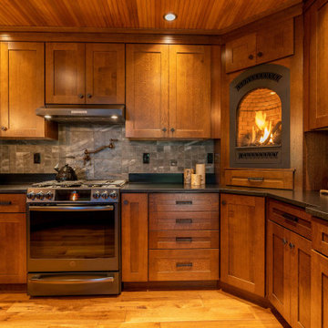 Cozy Modern Adirondack Kitchen