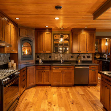 Cozy Modern Adirondack Kitchen