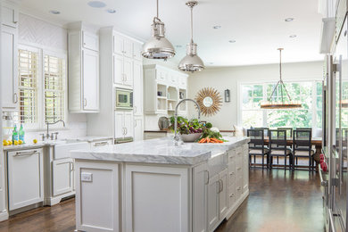 Example of a transitional kitchen design in Atlanta